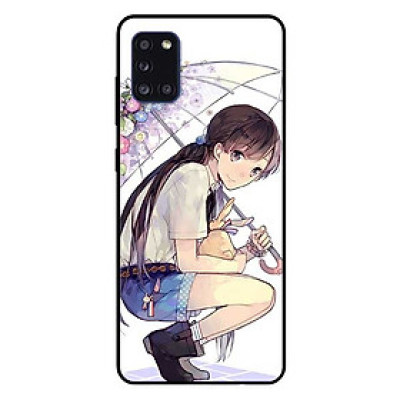 Ốp lưng dành cho Samsung A31 mẫu Cô Gái Ngồi Cầm Dù