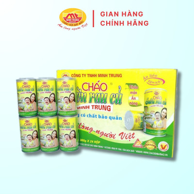 Cháo sườn rau củ Minh Trung 365g - Cháo Sườn 24 (thùng 24 lon)