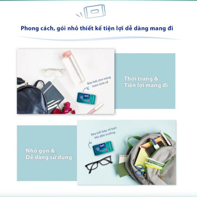 [MUA 3 LỐC TẶNG 1 GÓI KHĂN ƯỚT PROTECT] Khăn Uớt Mini Tempo Protect Ngăn Ngừa Vi Khuẩn cao cấp - Diệt khuẩn 99% - Thương hiệu Đức