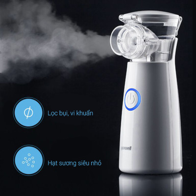 Máy Xông Mũi Họng Cầm Tay Nhỏ Gọn YUWELL M102 - Dùng Xông Khí Dung Hiệu Quả - Nhập Khẩu Chính Hãng - Bảo Hành 2 Năm