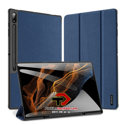 Bao da dành cho SamSung Galaxy Tab S8 Ultra có ngăn đựng bút chính hãng Dux Ducis Domo - Hàng nhập khẩu
