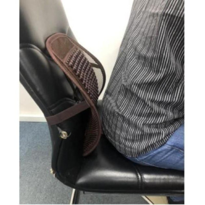 Tựa Lưng Hạt Gỗ Cho Ghế Ô Tô Và Văn Phòng - Tạo Tư Thế Ngồi Chính Xác Chống Mỏi Lưng, Thoáng Mát