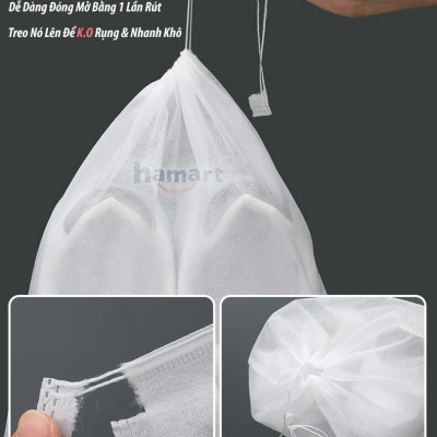 Túi Đựng Giày Đa Năng Vải Không Dệt Có Dây Rút Du Lịch Bảo Quản Giày Dép Chống Bụi Bẩn Ố Vàng