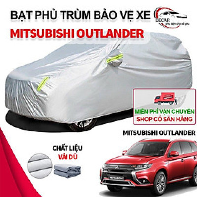 Bạt phủ xe ô tô 3 lớp thông minh vải dù oxford áo trùm bảo vệ xe mitsubishi outlander che nắng,nóng,mưa
