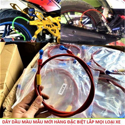 Dây dầu màu trước sau độ xe máy dáng thể thao siêu bền đẹp lắp các loại xe