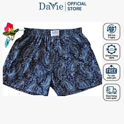 Quần Short Mặc Nhà Nam Davie Dvs01 Chất Liệu Vải Kate 100% Cotton - Giao Màu Ngẫu Nhiên
