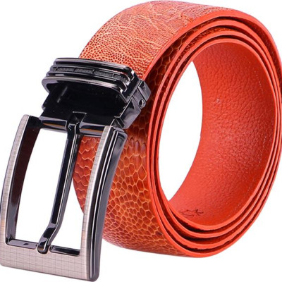 Thắt Lưng Nam Da Đà Điểu Trơn Đầu Kim Huy Hoàng HT4416 - Vàng