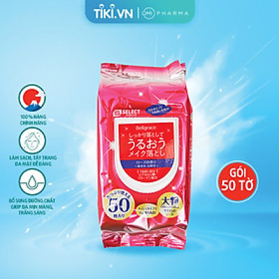 KHĂN ƯỚT TẨY TRANG DƯỠNG ẨM S SELECT NHẬT BẢN (GÓI 50 TỜ)
