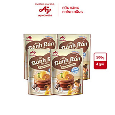 Combo 4 Gói Bột Bánh Rán Pha Sẵn Vị Sô-cô-la Ajinomoto 200g/Gói