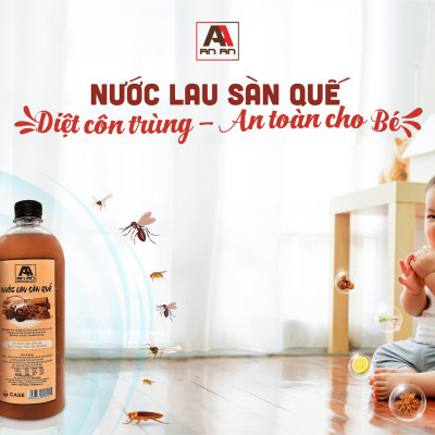 Nước Lau Sàn Organic Hương Quế | Xua Đuổi Côn Trùng | An Toàn Cho Da | Nhà Luôn Thơm Ngát An An