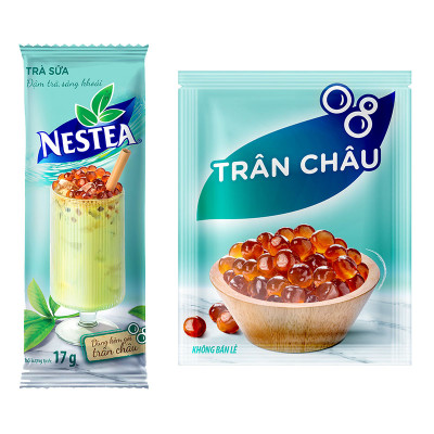 Trà sữa NESTEA trân châu hộp 5 gói x 17 g