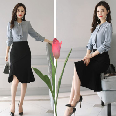 Chân váy đuôi cá công sở nữ dáng midi dài 60cm hàng thiết kế chân váy Hàn Quốc vải kaki thun co giãn New Design MS009