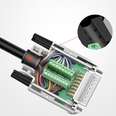 Đầu bấm cổng DB15 cái female bắt vít kèm vỏ ốp kẽm chân đồng mạ vàng 24K HD-LINK YL-JM002-15F. Hàng Chính Hãng !!!