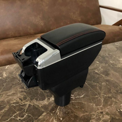 Hộp Tỳ Tay Vios 2020- 2021 Bọc Da Cao Cấp Đen Và Kem