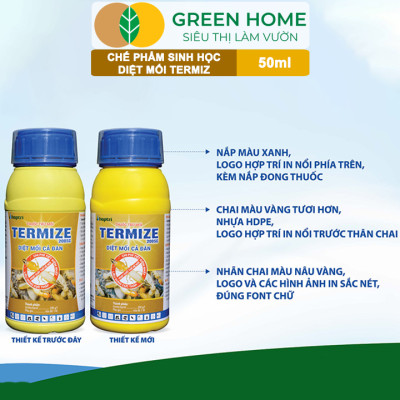 Thuốc Diệt Mối Tận Gốc Greenhome Termize 200SC, Chai 50ml, Sinh Học Thế Hệ Mới, An Toàn, Không Mùi, Diệt Cả Đàn