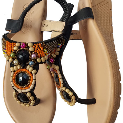 Giày sandal nữ kẹp BIGGBEN da bò thật cao cấp SDN67