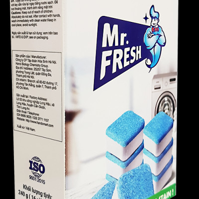Hộp 16 viên tẩy lồng máy giặt Mr Fresh 240g (15g/viên)
