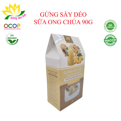 GỪNG SẤY DẺO SỮA ONG CHÚA HỘP 90G - HƯƠNG SEN VIỆT