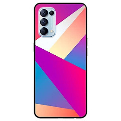 Ốp lưng dành cho Oppo Reno 5 mẫu Hình Khối Vàng Xanh