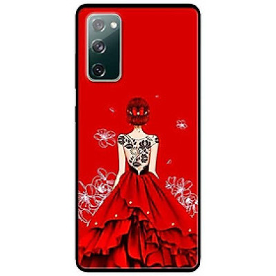 Ốp lưng dành cho Samsung A90 - Samsung S20 FE mẫu Cô gái đầm đỏ