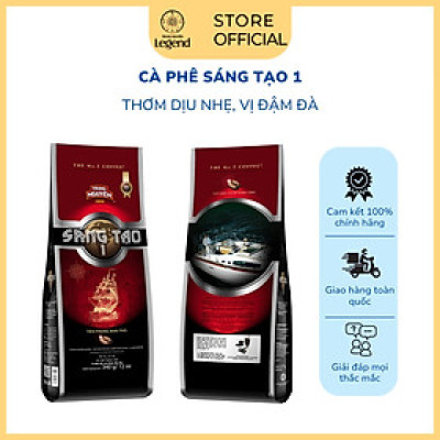Combo 2 Bịch Cà Phê Trung Nguyên Legend Sáng Tạo 1 – Gói 340g – 100% Robusta, Đậm Đen, Vị Đắng Mạnh
