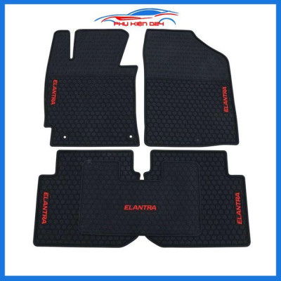 Lót sàn ô tô cao su Elantra 2018-2019-2020-2021-2022 không mùi chống trơn trượt