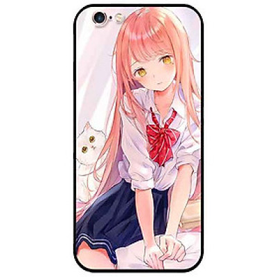 Ốp lưng in cho Iphone 6/6s Mẫu Cô Gái Sơ Mi Trắng