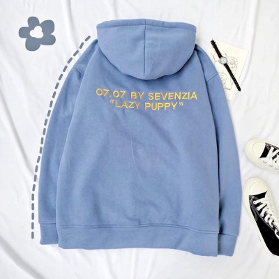 Áo Hoodie - Áo Khoác Nỉ Nam Nữ Dây Kéo Unisex Thêu 0707 Cực Hot - Kèm DEAL Sốc ( có ảnh thật )