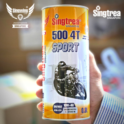 [PHIÊN BẢN TẾT 2024] - Nhớt xe máy Singtrea 500 Sport 4T 10W40 Lon 0.8L