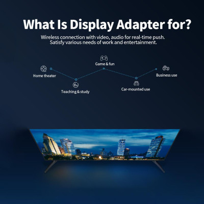 VENTION Wireless HD Dongle WiFi Display Adapter Display Dongle Replacememt sử dụng cho Airplay Apple Android PC