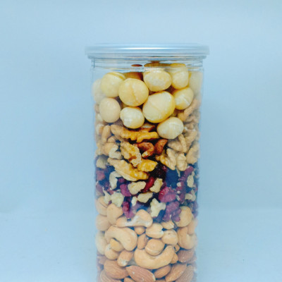 Hỗn hợp Mixed Nuts 5 loại hạt tách vỏ Fonut Hũ 500g ( hạt óc chó đỏ / Vàng, hạnh nhân,mắc ca,điều)