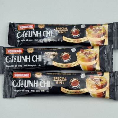 Cà phê hoà tan Café Linh Chi Special Koobeme cho người tiểu đường, ổn định đường huyết vị ngọt béo đậm đà Hộp 18 gói
