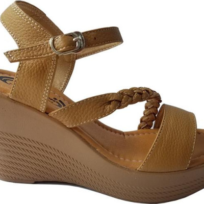 Giày Sandal Nữ Đế Xuồng BIGGBEN Da Bò Thật SDX19