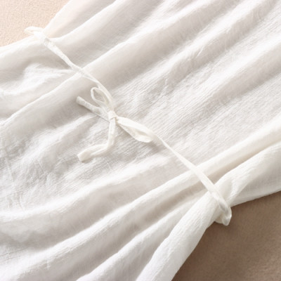 Áo kiểu nữ sát nách, chất liệu đũi mềm mát kèm dây thắt eo cá tính Haint Boutique Ale06