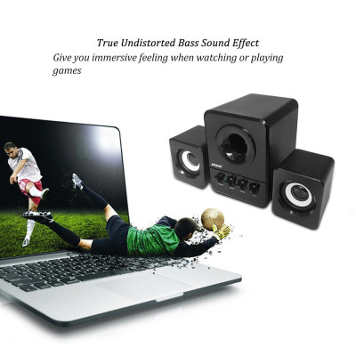 Loa kết hợp có dây SADA D-203 USB siêu trầm cho máy tính để bàn 