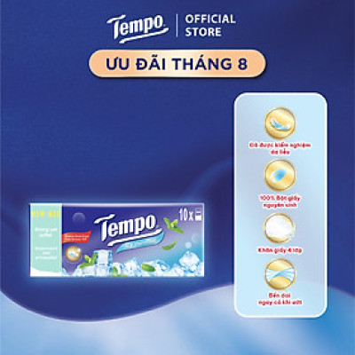 [MUA 5 LỐC TẶNG 1 LỐC BỎ TÚI REGULAR] Khăn Giấy Bỏ Túi Tempo Regular 10 Gói Bền Dai Thương Hiệu Đức