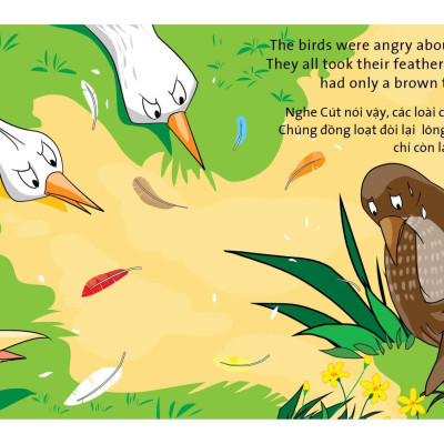 Truyện tranh ngụ ngôn dành cho thiếu nhi ( Song ngữ Anh- việt ) Bộ lông mượt ( The Borrowed Feathers )
