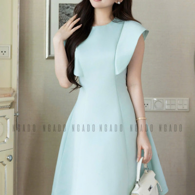 Đầm xanh mint cánh tiên NGADO , đầm dự tiệc , đầm xuống phố