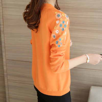Áo Len Nữ Kiểu Khoác Cardigan Thời Trang Korea Thu Đông Họa Tiết Hoa Thêu ALNO20 MayHomes