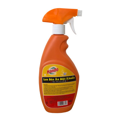 Chai lau bàn ăn khử mùi diệt khuẩn Hando 500ml