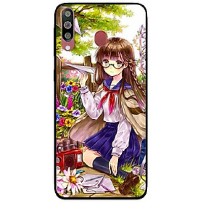 Ốp lưng dành cho Samsung M30 mẫu Cô Gái Mắt Kính Đen