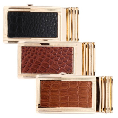 HT9119-20-21 - Đầu khóa da bò Huy Hoàng 3,5 phân đầu vàng màu đen, nâu, vàng bò