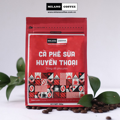 Cà phê sữa Huyền Thoại 100% Arabica Milano Coffee 250gr