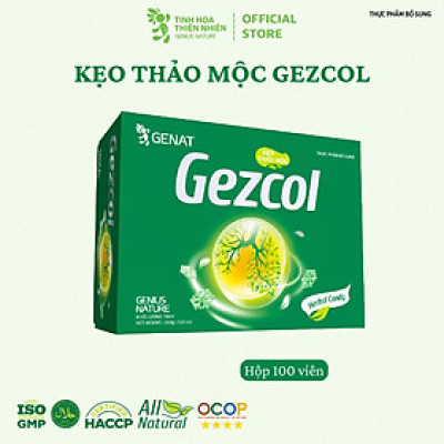 Kẹo thảo mộc Gezcol (Hộp 100 viên) - Genat - Giao 2H HCM