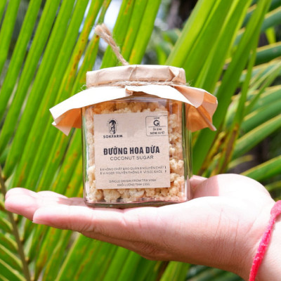 Đường hoa Dừa SOKFARM Hũ 135gr - Ngon ngọt tự nhiên, không sợ tăng cân, phù hợp với trẻ em, người đường huyết cao và tiểu đường type 2.