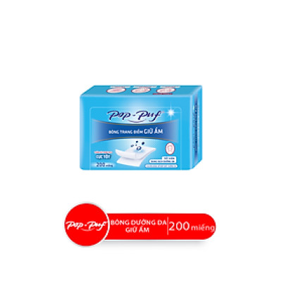 Hộp Bông Dưỡng Da Giữ Ẩm POP-PUF Airlaid, 200 Miếng/Hộp