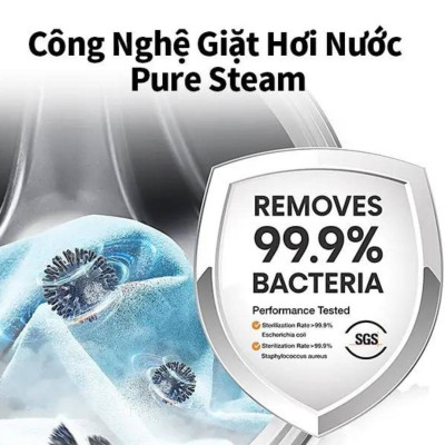 Máy giặt Hisense Inverter cửa ngang WFQA1043BT 10.5kg diệt khuẩn 99%, tiết kiệm điện, bảo hành 3 năm - HÀNG CHÍNH HÃNG