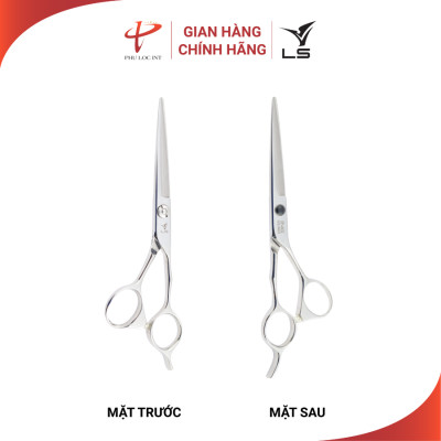 Kéo cắt tóc VLS JP602 lưỡi thẳng quai offset vênh đỡ ngón cố định - Hàng chính hãng