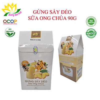 GỪNG SẤY DẺO SỮA ONG CHÚA HỘP 90G - HƯƠNG SEN VIỆT