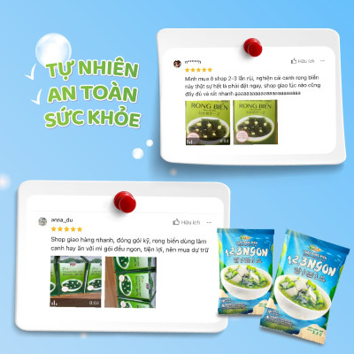Thùng 12 hộp canh rong biển hộp 10 gói không bột ngọt - TÂM MINH FOODS